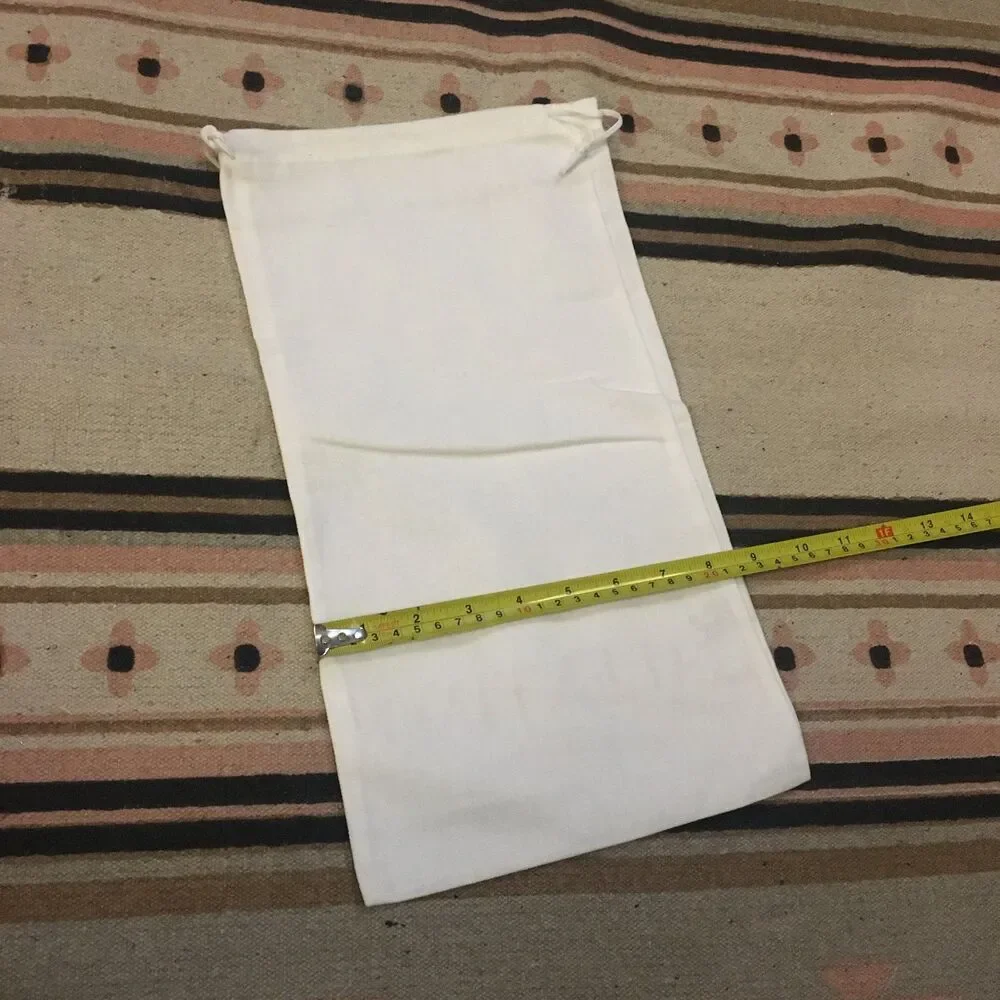 Valentino Garavani white drawstring Dustbag  15” x 8” Red lettering Garment bag